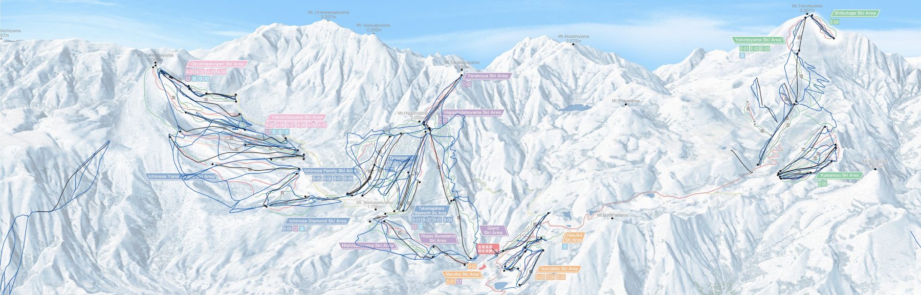 Whole panorama with OSM runs projected by camera plus spline, now following the painted runs